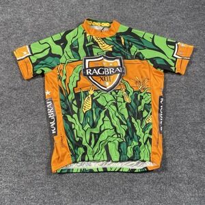 RAGBRAI XLII 2014 Primal Full Zip Cycling Jersey Mens Large Corn All Over Print
